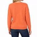 Womens V Neck Loose Balloon Sleeve Knit Pullover Sweater
